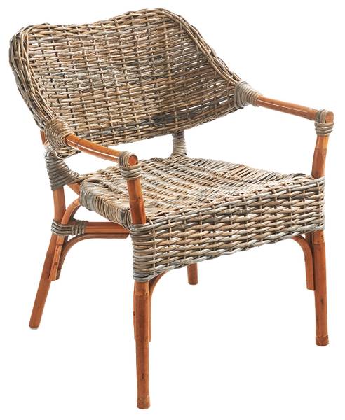 Rattanstuhl TARA Braun - Rattan - 60 x 78 x 59 cm