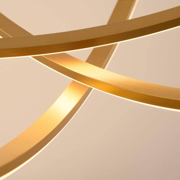 Hängeleuchte Heidi Gold - Metall - 60 x 16 x 16 cm