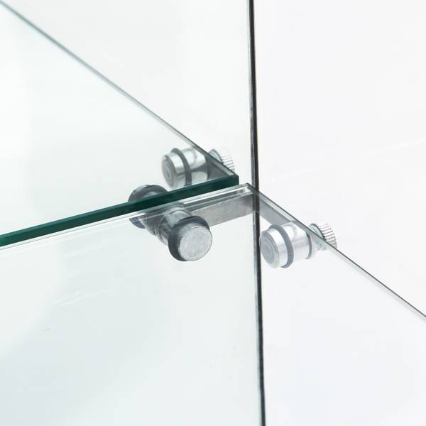 Glasvitrine HJY09 Weiß - Glas - 36 x 164 x 80 cm