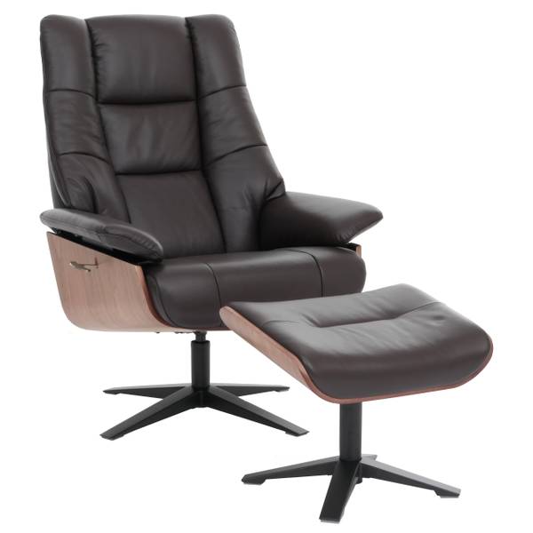 Relaxsessel + Hocker N57 Braun