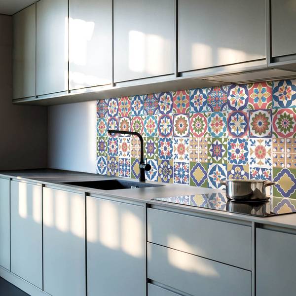 Fliesen Mosaik Würfel 4er Set 50 x 50 cm