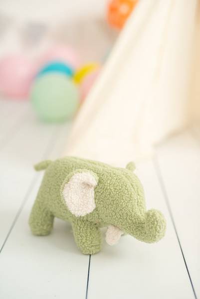 Schaukeltier Elefant Grün - Polyester - 27 x 11 x 13 cm