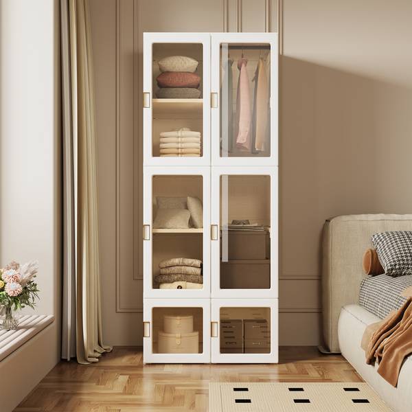 Kleiderschrank YTDHP589 Gelb - Kunststoff - 50 x 170 x 69 cm