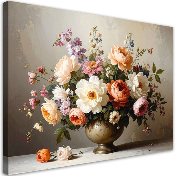 Wandbild Blumenstrauß 60 x 40 cm