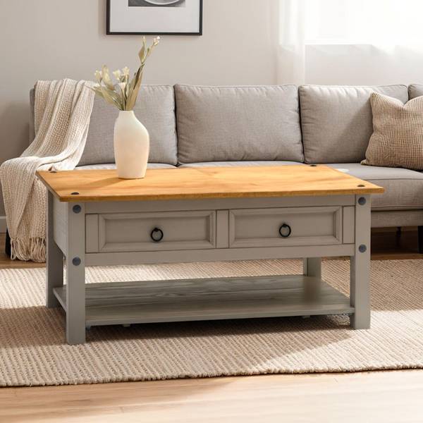 Couchtisch RAMON Grau - Kiefer - 100 x 45 x 60 cm