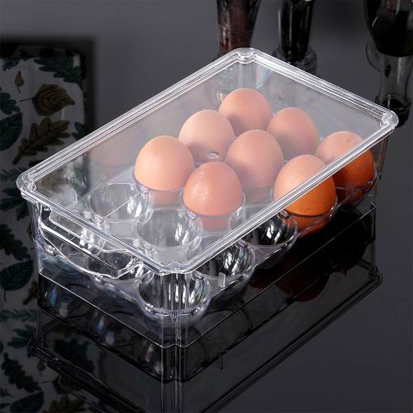 Eierbehälter 2er Set Kunststoff - 16 x 8 x 27 cm