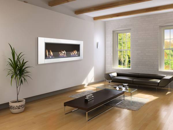 Bioethanol-Kamin HECATE Grau - Metall - 150 x 54 x 19 cm