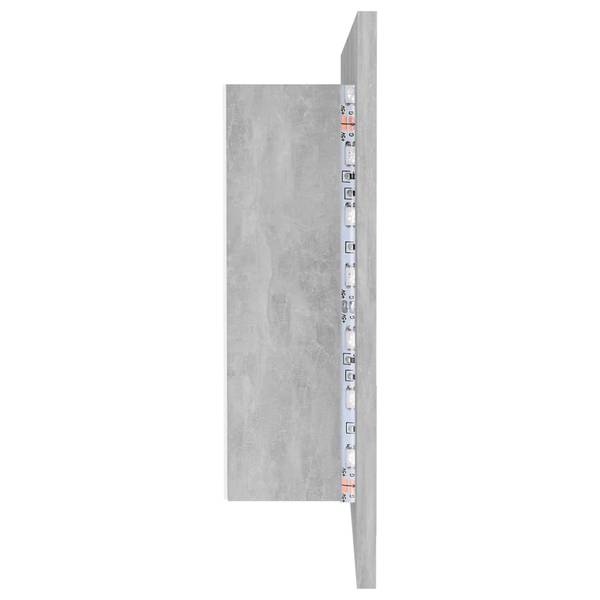 LED Spiegelschrank 3008766 Grau - Holzwerkstoff - 90 x 45 x 12 cm