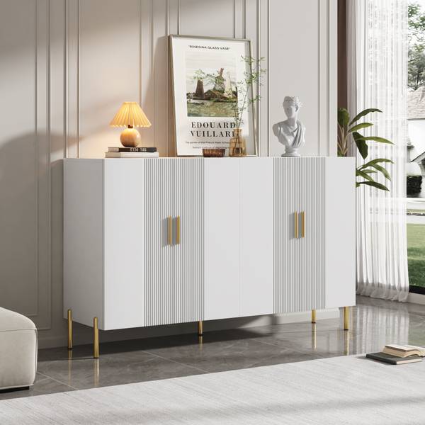 Sideboard BB3968 Weiß - Holzwerkstoff - 160 x 100 x 35 cm