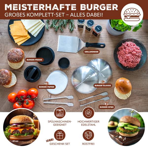 Burgerset 14159 6er-Set Silber - Metall - 13 x 6 x 30 cm