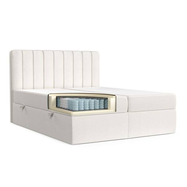 Boxspringbett Skyfall Ecru - Liegefläche Breite: 120 cm