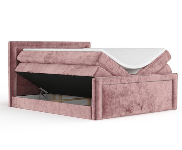 Boxspringbett Luxora Pink - Liegefläche Breite: 180 cm