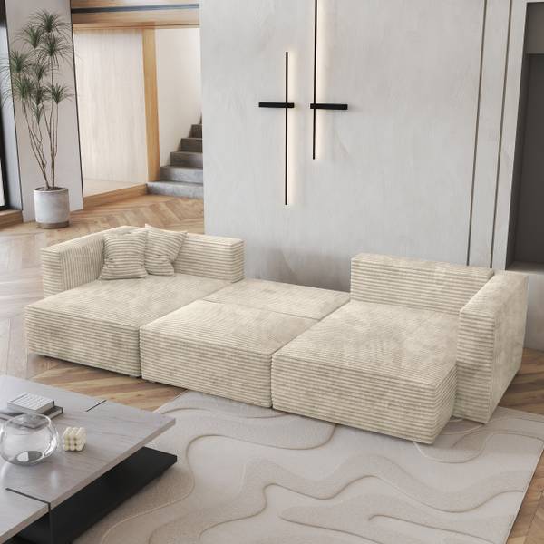 Ecksofa SARMO T Creme