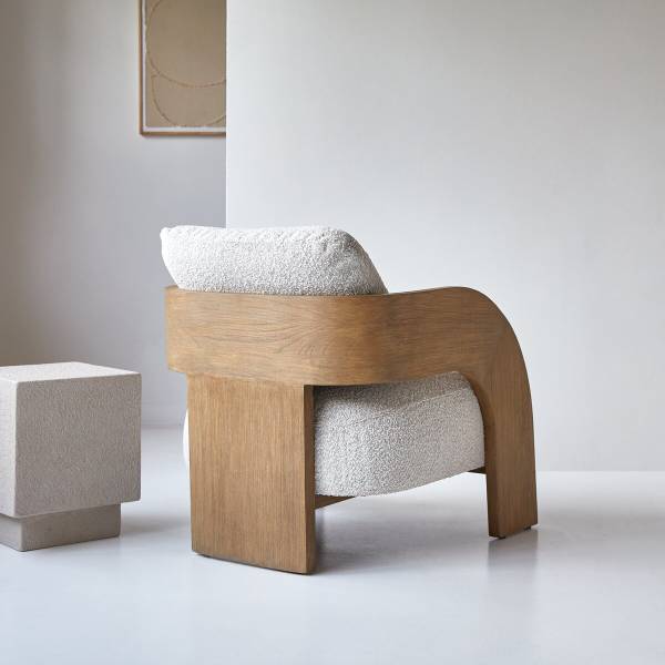 Sessel Boti Beige - Mindi - 72 x 64 x 81 cm