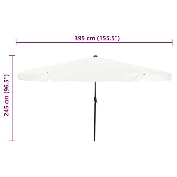 Parasol de terrasse 3045512 Marron - Métal - 393 x 249 x 393 cm