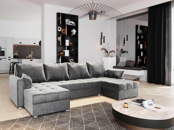 Ecksofa NAKO Hellgrau