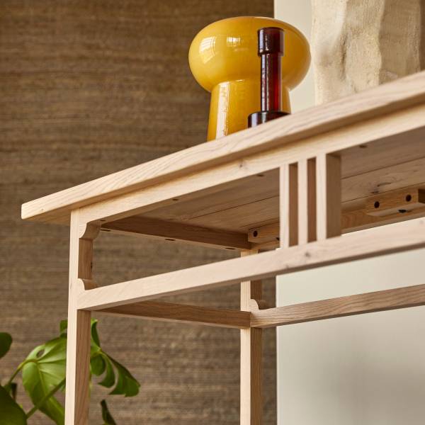 Konsolentisch Clovis Beige - Eiche - 122 x 83 x 40 cm