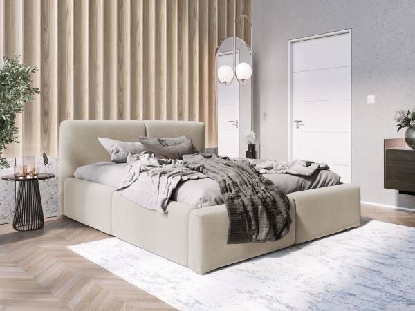 Polsterbett Rosmus Beige - Breite: 184 cm