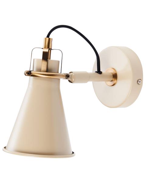 Wandlampen MOYOLA 2-tlg Beige - Gold - Bambus - 11 x 19 x 22 cm