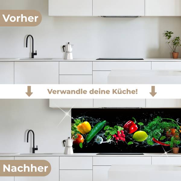 KÜCHENRÜCKWAND Gemüse 150 x 60 cm