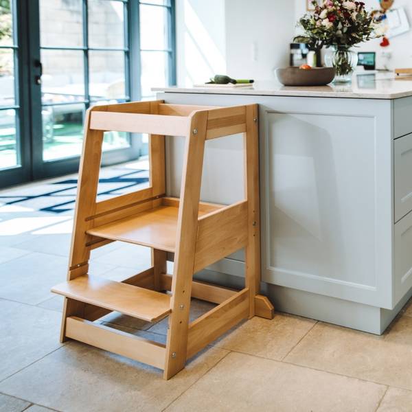 Hochstuhl A065616 Braun - Massivholz - 54 x 95 x 45 cm