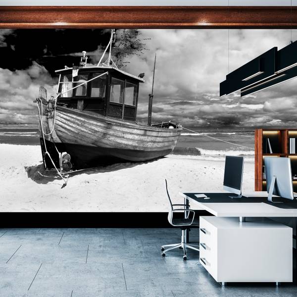 Fototapete Boot Strand Meer Natur 350 x 256 x 256 cm