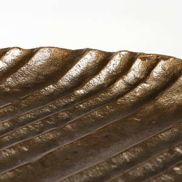 Dekorative Platte Calabria Gold - Metall - 27 x 1 x 27 cm
