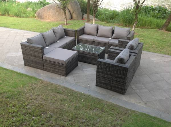 Patio Gartenmöbel Grau(6er-Set) Grau - Webstoff - Polyresin