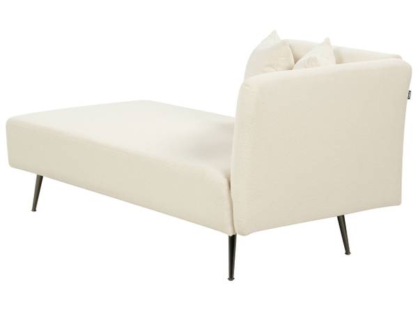 Chaiselongue RIOM Schwarz - Weiß - Naturfaser