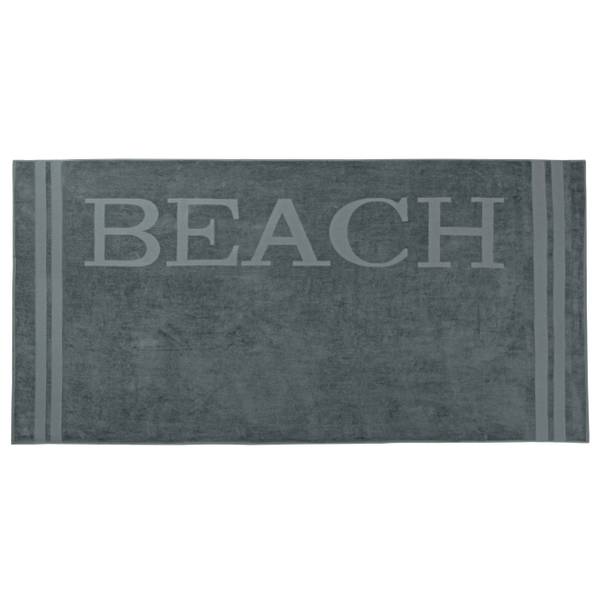 Strandtuch 00000546 Grau - Textil - 100 x 1 x 200 cm