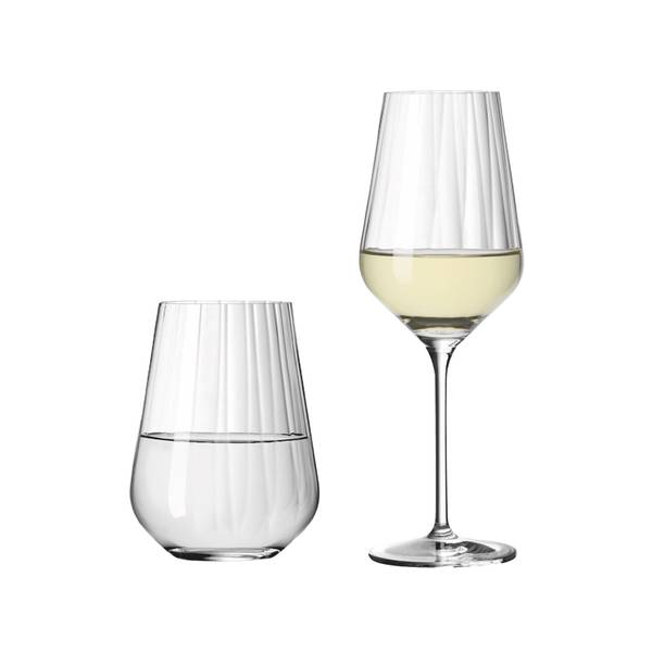 Gläser-Set Sternschliff 12er Set Kristallglas - 31 x 31 x 39 cm