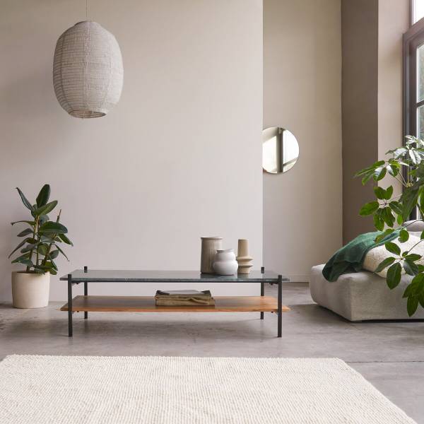 Couchtisch Edit Beige - Marmor - 130 x 35 x 65 cm