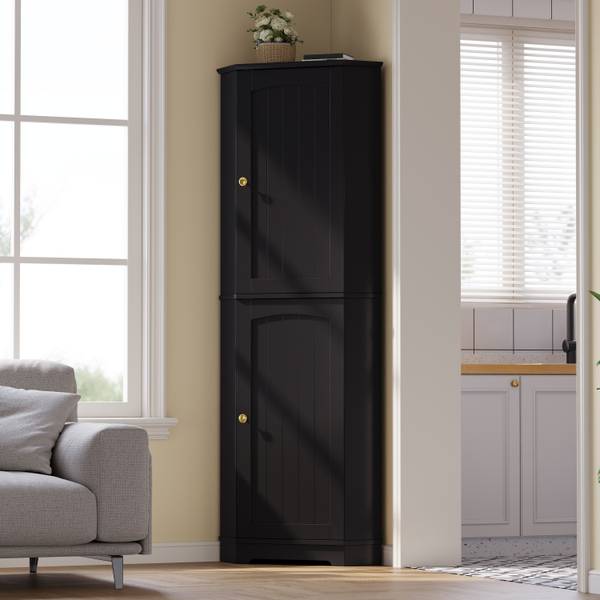 Küchenschrank ECKBAHEI241 Ⅵ Schwarz - Holzwerkstoff - 42 x 166 x 42 cm