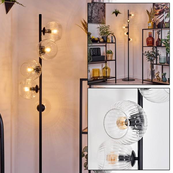 Stehlampe Cesaro Aluminium - Klarglas - 17 x 160 x 83 cm