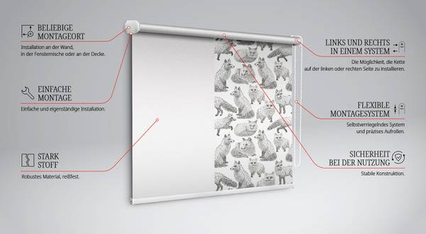 Innenrollo GRAIA 60 x 140 cm