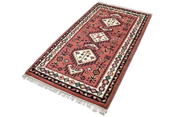 Orientteppich Oriental Orange - Wolle - 90 x 1 x 160 cm