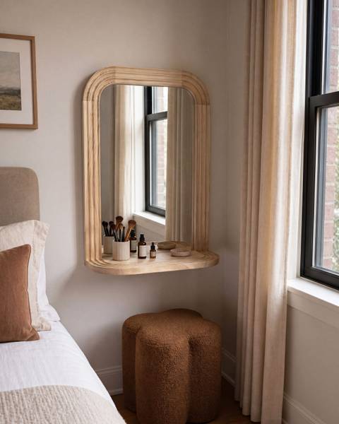 Wandspiegel RISCLE Braun - Massivholz - 62 x 85 x 20 cm