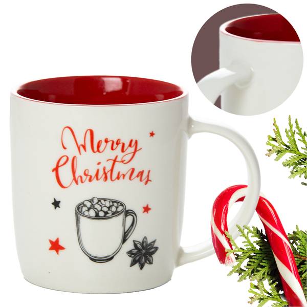Becher Weihnachtsbecher Weiß - Keramik - 9 x 10 x 9 cm