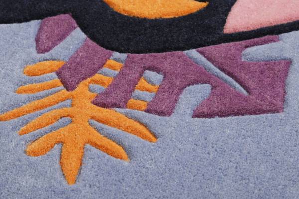 Kinderteppich E-Toucan Blau - Polyester - 100 x 2 x 100 cm