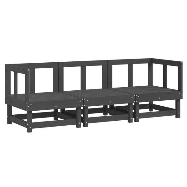 Garten Lounge Set 3029110-6 (3-teilig) Grau