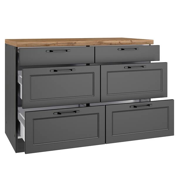 Auszugsunterschrank MONTERREY-03-214 Grau - Holzwerkstoff - 120 x 86 x 60 cm