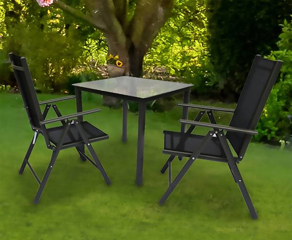 Gartenset Elin 80x80cm (3-teilig) Metall - 80 x 76 x 80 cm