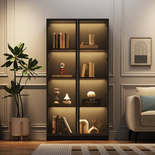 Vitrinenschrank Ourea Ⅱ Tiefe: 80 cm