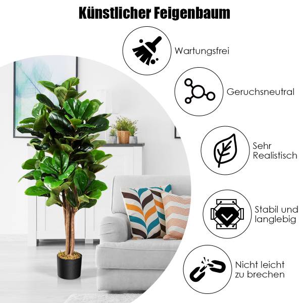 Kunstpflanzen 46371258 Grün - Kunststoff - 1 x 1 x 1 cm