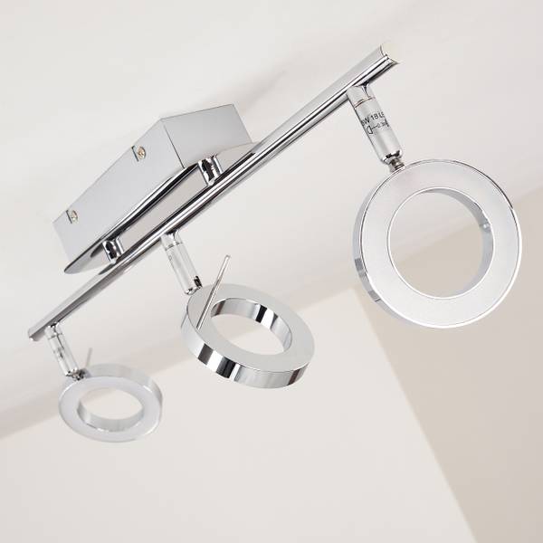 Deckenleuchte Sasso Silber - Metall - 12 x 11 x 50 cm