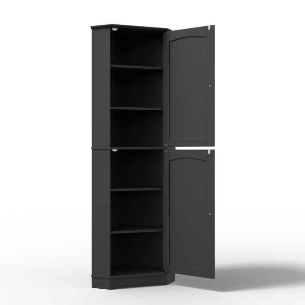 Küchenschrank ECKBAHEI241 Ⅵ Schwarz - Holzwerkstoff - 42 x 166 x 42 cm