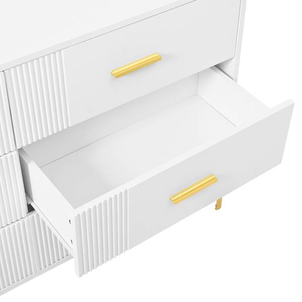 Sideboard Braxuins Weiß - Holzwerkstoff - 120 x 76 x 40 cm
