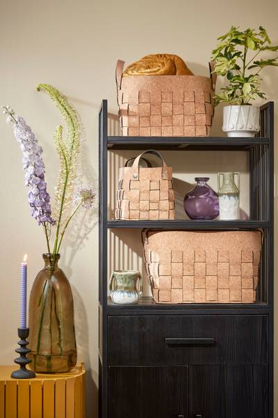 Aufbewahrungskorb Rechteck (3er-Set) Braun - Kork - 30 x 30 x 40 cm