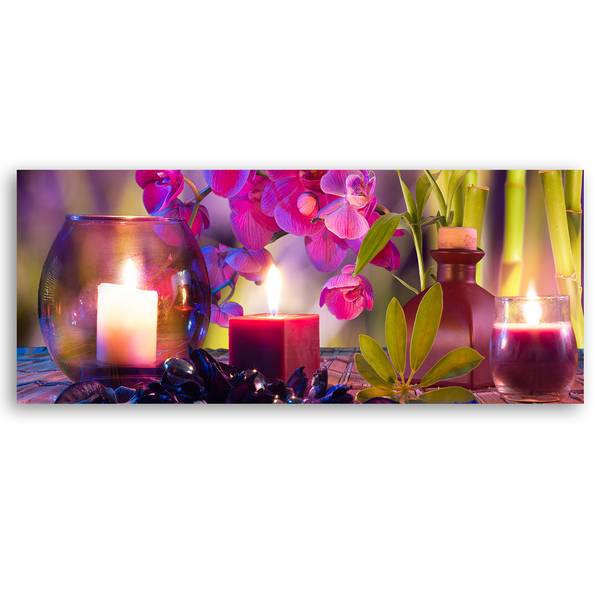 Wandbild zen spa orchidee 90 x 30 cm