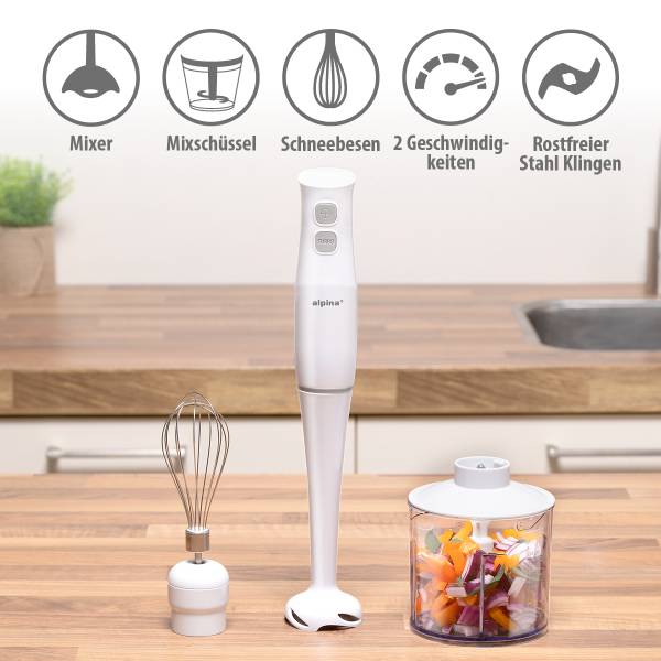 Stabmixer MEALST481009 Weiß - Kunststoff - 6 x 36 x 6 cm